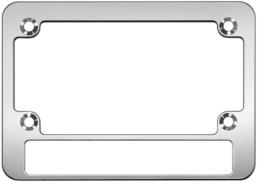 Billet Aluminum Motorcycle License Plate Frames with a Badge